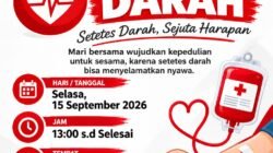 Ahmad Riyanto Ajak Warga Tejo Agung Donor Darah, Digelar 15 September di Aula Kecamatan Metro Timur