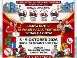 Bayar Pajak Kendaraan, Pemilik Honda Dapat Layanan Servis dan Sparepart Gratis di Samsat Metro