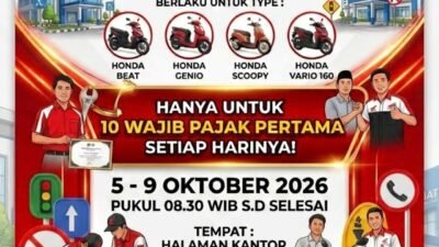Bayar Pajak Kendaraan, Pemilik Honda Dapat Layanan Servis dan Sparepart Gratis di Samsat Metro